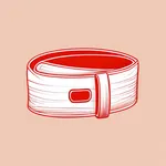 red karate belt image